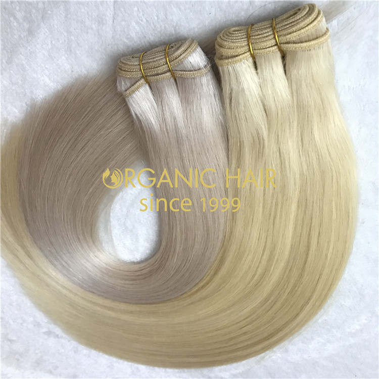 Hair extensions to order--The human weft hair extensions C7